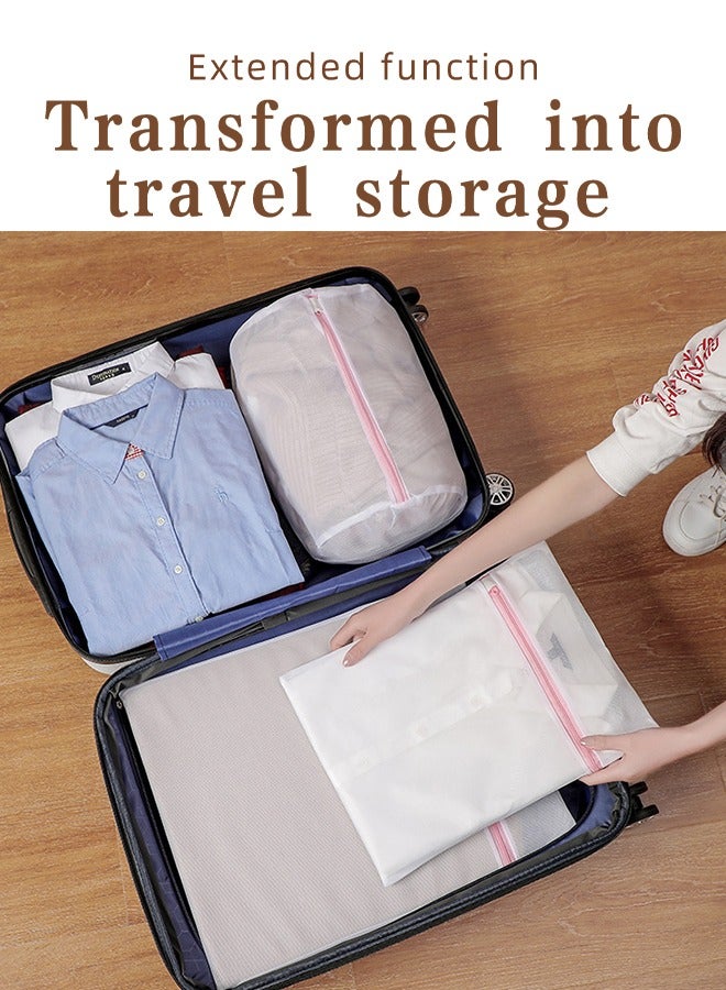 6 Pieces of Durable Mesh Laundry Bag, Travel Storage Bag Laundry Bag, Lingerie Bags for Washing Delicates，Laundry Bags Mesh Wash Bags - Image 3